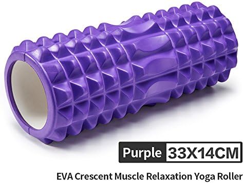 SiGaMEN 33x13cm Crescent-shaped Yoga Massage Roller Pilates Fitness Physiotherapy Rehabilitation Purple
