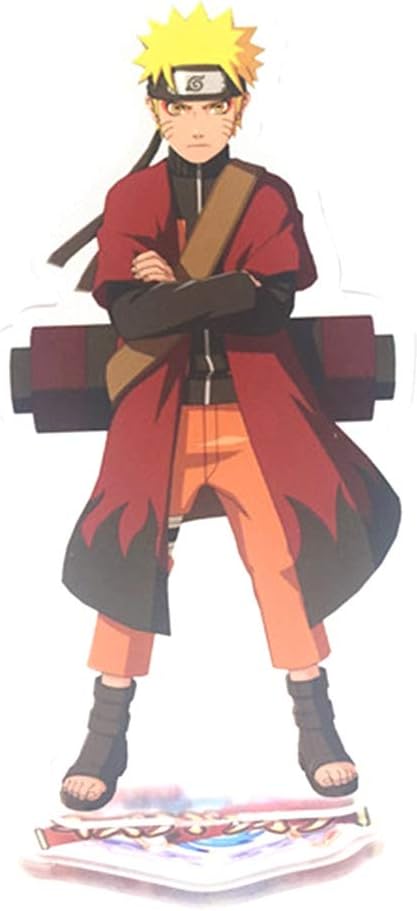 Kunandroc Anime Naruto Shippuden Sasuke Kakashi Boruto Acrylic Standing Model Stand Action Figure Doll Standing Table Decor Style 2