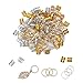 Fani 100pcs Gold &Silver Hair Rings Aluminum Dreadlocks Beads Gold Leaves Pendant Decorations Metal Cuffs Braid Jewelry for Hair Set Hair Clip Hair Accessories