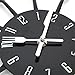 Timelike Kitchen Wall Clock, 3D Removable Modern Creative Cutlery Kitchen Spoon Fork Wall Clock Mirror Wall Decal Wall Sticker Room Home Decoration (Black)