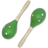 Cheerock 2-Pack Wooden Maracas Set for Rhythm and Latin Percussion | hand percussion shaker pair, salsa and rumba , classroom party play, beginner rhythm tool, band and ensemble compatible