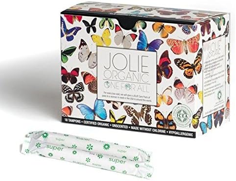 JOLIE ORGANIC Tampons with Applicator - 18 Super - Multi-Colored Boxโฆ
