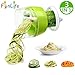 Spiralizer vegetable slicer Fun Life zoodle maker Mini Vegetable Spiral Slicer Cutter with Handheld Turning Good Grips- 3 Switchable Blades for Variable Cutting Pattern