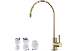 Havin Bar Sink Faucet, RO Water Filter Faucet,Drinking Water Faucet fits Most Water Filtration System, Kitchen Reverse Osmosis Faucet, Stainless Steel Filter Tap, Gold