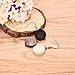DROLE 40Pcs Wood Earring Wire Hooks Blank Dangle Tray Earring Settings Kit- 20Pcs Wooden Earring Blanks with 20Pcs 12mm Glass Dome Tiles Cabochon Findings for Jewelry Making #2