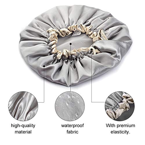 Bath Pillow and Shower Cap, Bathtub pillow with 3D Air Mesh, 6 Suction Cups, Mold Resistant, Machine Washable,Quick Dry - Thumbnail 4