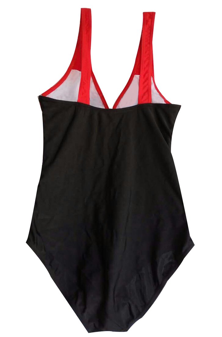 DFXIU Monokinis Costume Intero Imbottito Donne Sexy V-Collo Costumi Da Bagno Un Pezzo Del Cuciture A Colori Beachwear