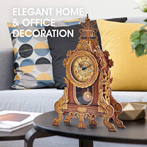 CubicFun 3D Puzzle for Adults Kids Pendulum Desk Clock Model Kit, Vintage Table Clocks Craft