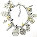 Blingsoul Charm Bracelets for Women - Broadway Hamiltn Musical Merchandise Silver Charm Bracelet Rise Up Jewelry Gift