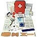 First Aid Kit - 100 Piece, Red Semi Hard Case for Emergency at Home, Outdoors, Car, Camping, Workplace, Hiking & Survival.