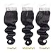 QTHAIR 12A Brazilian Virgin Body Wave Human Hair Lace Closure Unprocessed 100% Human Hair Swiss Lace Closure Three Part Closure Natural Color (12