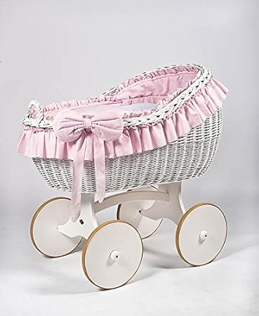 Stubenwagen Komplett Bollerwagen Stubenwagen Babykorb BIANCA DUE SOLID (PINK)