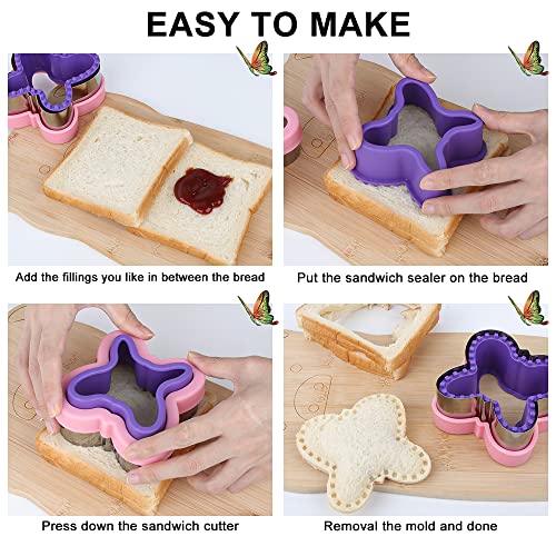 Sandwich Cutter and Sealer Set FASTSPOK 27Pcs Uncrustables Sandwich Maker Cookie Cutters for
