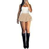 OLAMIOSO Women Y2K Bubble Mini Skirt, Elastic Waist Puffy Balloon Short Skirts