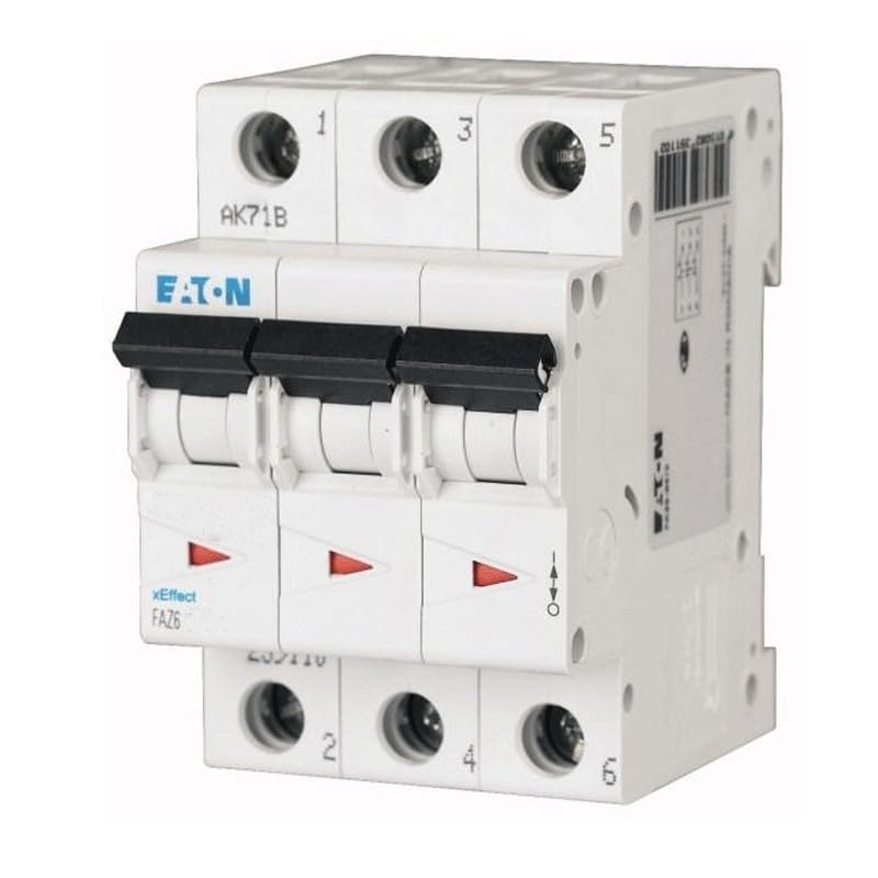 EATON FAZ6-C20/3 Automatic Magnetic Switch FAZ6, 3P, 20A, C Curve
