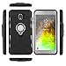TQHH Full-Body Rugged Holster Case ，TPU+PC Double Protection Case Shockproof Cover with 360 Degree Rotating Ring for Samsung Galaxy J4 2018(Black)