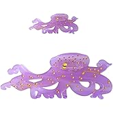 Octopus Claw Clip,Acetate Hair Clips,Small Claw Clips for Women,Pack of 2