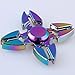 Weirui 4 Side Rainbow Brass Hexagon Fidget Spinners Hand Spinner for Killing Time Fidget Toy With Premium Hybrid Ceramic Bearing Rainbow 2