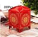ASIBT 80 Pack Chinese Traditional Red Bridal Sedan Chair Style Wedding Bridal Shower Favor Candy Gift Boxes