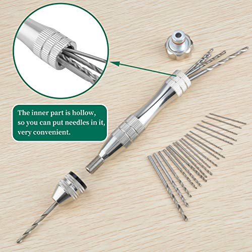 Pin Vise Hand Drill for Resin Casting Molds, Precision Drill with 24