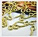 erioctry 250Pcs Mini 12mm x 5mm Screw Eyes Pin Hoop Eyelet Peg Findings for Arts & Crafts Projects/Bead/Jewelry/Cork Top Bottles Bails Creative Designs Top Drilled Connectors Pendant Bail (Gold)