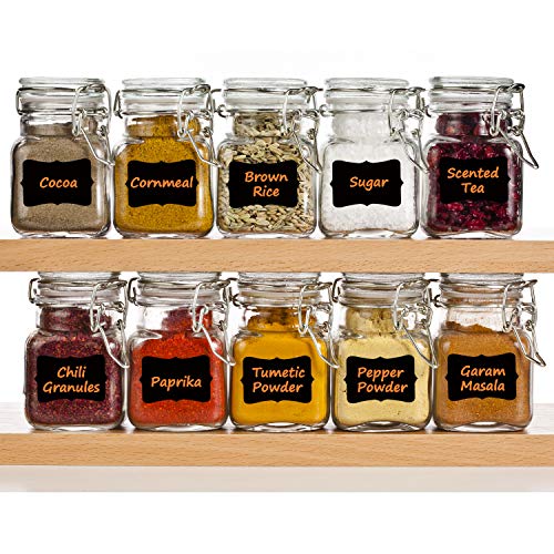 105 Premium Chalkboard Labels Bulk with neon Bright Liquid Chalk Marker Dishwasher Safe Mason