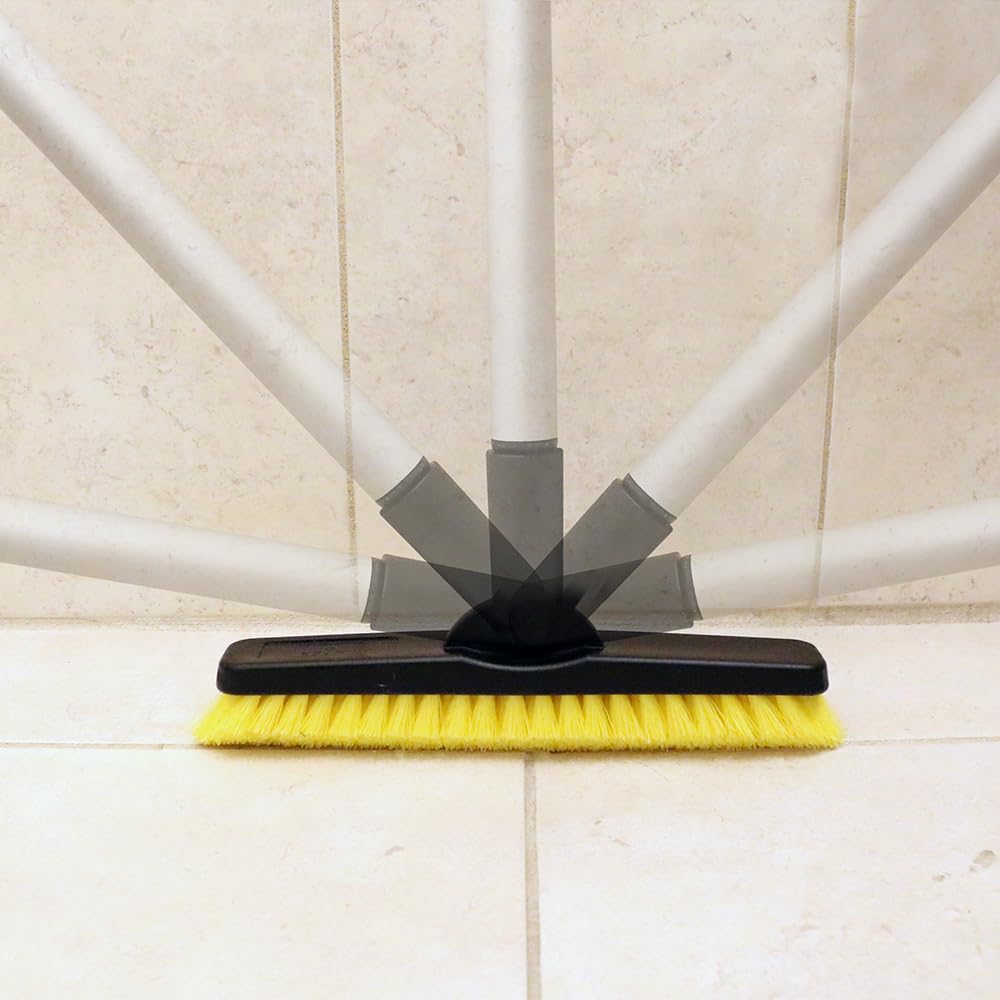 Unger Professional Swivel Grout & Corner Scrub Brush Compatible with