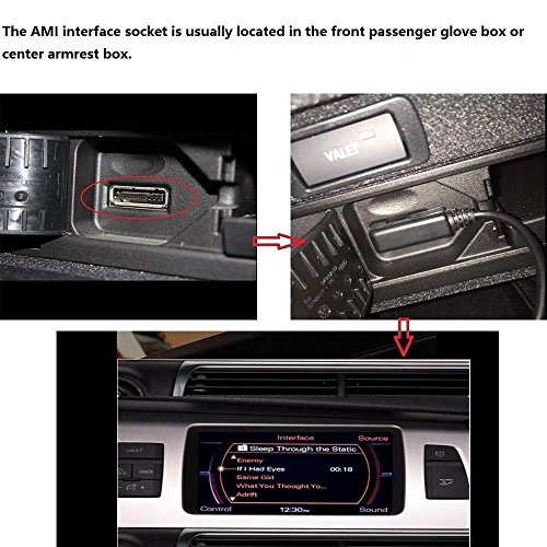 Audi USB AMI Cable,Moker Adapter Wire for Connecting Music Storage Device with USB Connector,Perfectly Matches the Factory-fitted Audi Music Interface (NOT for Smartphones)
