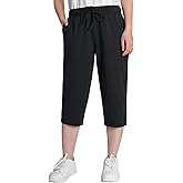 Weintee Women's Petite Cotton Capris Petite Length