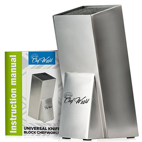 Knife Block - Knife Block Universal - Knife Block Stainless Steel - Knife Block Holder - Knife Block Kitchen -
