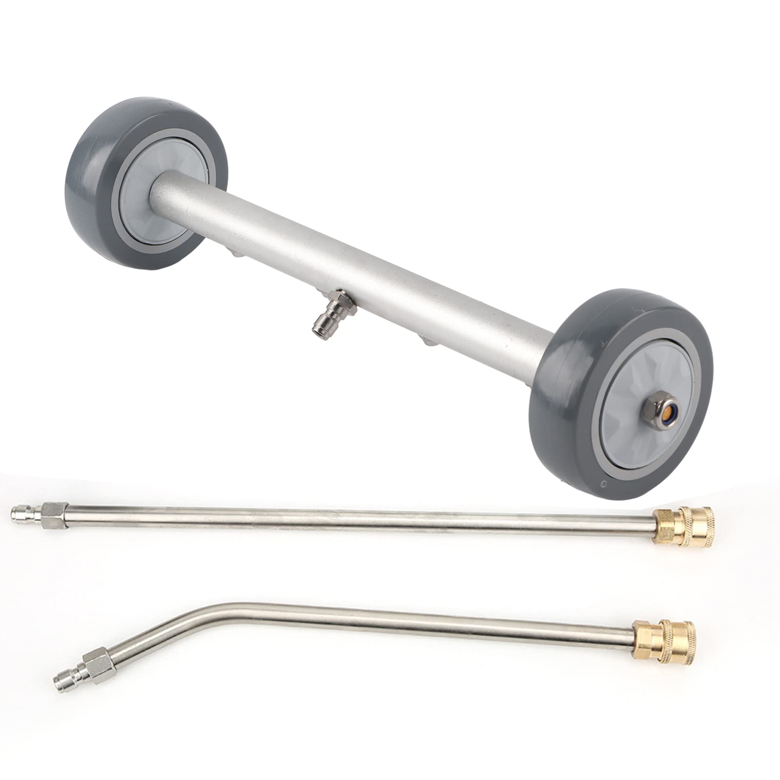 -Duty Broom for Pressure Washers – Dual-Mode Undercarriage & Cleaner with Rods, Ideal Cars, RVs, and Driveways