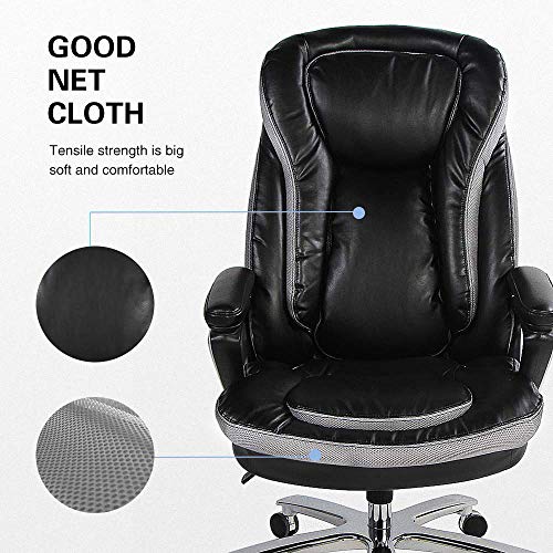 Smugdesk High Back Executive Office Chair With Thick Padding Headrest