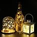 CYLAPEX Pack of 6 Wine Bottle Lights with Cork, 20 LED Wine Bottle with Lights on Copper Wire, LED Cork Lights for DIY of LED Decoration, Wedding Centerpiece, Party, Christmas, Halloween, (Warm White)