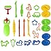 MNBS Dough Tools, 26pcs Clay Dough Tools Kit Clay Set with Models and Molds for Childs