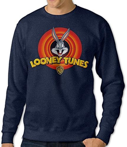 PPAP Men's Bugs Bunny Crew - Neck Pullover Long Sleeve Sweatshirt Navy Size M