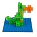 SCS Direct Brick Building Blocks Blue Stackable Baseplates - 5
