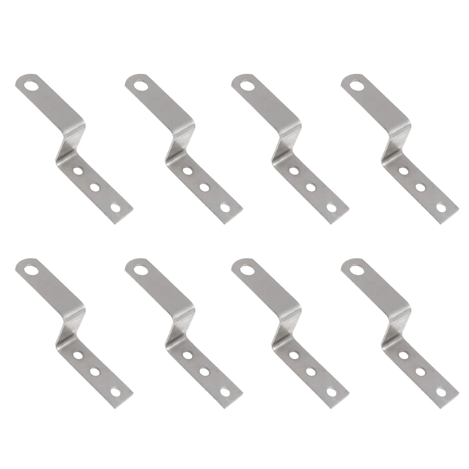 8PCS Door Barricade Brackets, 25mm Height, Heavy Duty Z Shaped Brackets, Metal Drop Open Bar Holder, Security Door Reinforcement, Door Jammer, Tool Hanger for Barn, Shed, Garage, Gate