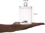 Tbestmax 3 Pack Small Qtip Jar Apothecary Jar Clear Makeup Organizer 10 Oz view 2