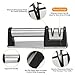 Youandme Knife Sharpener for Straight and Serrated Knives, 2 Stage Manual Sharpening for Steel, Paring, Chefs and Pocket Knives, Sharpens Scissors