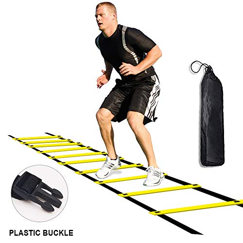 Kxuhivc Agility Ladder for Kids Teens Speed Agility Training Ladders with Carrying Bag 12Rung