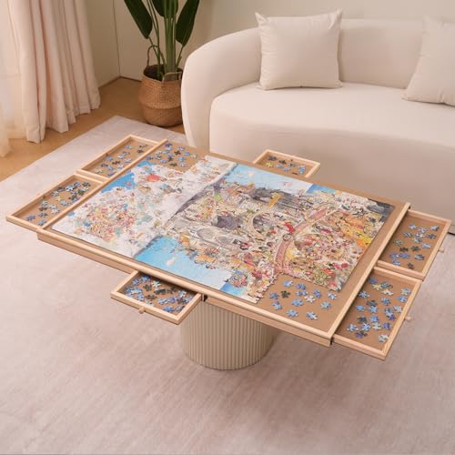 VEVOR 2000 Piece Puzzle Board With 6 Drawers And Cover 40 2 x29 4 Vevor 2000 piece puzzle board with 6 drawers and cover 40 2 x29 4
