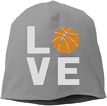 Fgjnmeiro Unisex Love Basketball - Gift Idea For Basketball Fans Player Cool Run Unisex Stretch Beanie Skull Cap Knit Hat For Men Women Black Winter Hat