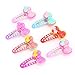 KimmyKu Baby Hair Accessories Bows girls toddlers infant Mini Small Hair Clips Color Assorted Snap Barrettes