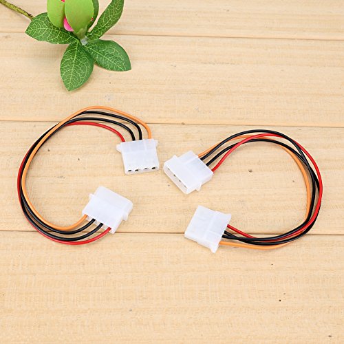 Vanpower 2Pcs Large 4Pin CPU Cooling Fan Extension Cable IDE HDD Extension Cable
