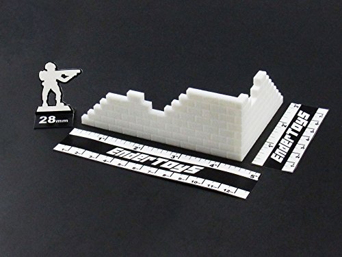 EnderToys Brick Walls, Terrain Scenery for Tabletop 28mm Miniatures Wargame, 3D Printed and Paintable