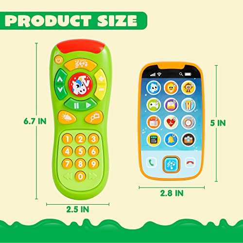 JOYIN Baby Toy Phone, Remote Control and Smart Phone with Music, Fun Musical Learning Toys for Babies, Boys, Boys, or Girls, Birthday and Christmas Gifts
