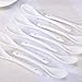 AWHOME White Porcelain Spoons Coffee, Tea, Yogurt and Ice-cream, Cutlery Fitting Ceramic Spoons 5 Inch Set of 10