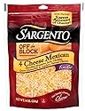 Sargento, Shredded 4 Cheese Mexican Blend-Off The Block Fine Cut, 8 oz