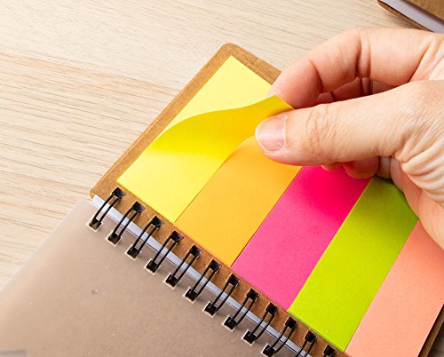 image for Juvale Spiral Notebook - 6-Pack Lined Notebook with Sticky Notes and P