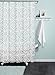 Zenna Home India Ink Morocco Waterproof PEVA Shower Curtain, White, 70 x 72 Inches